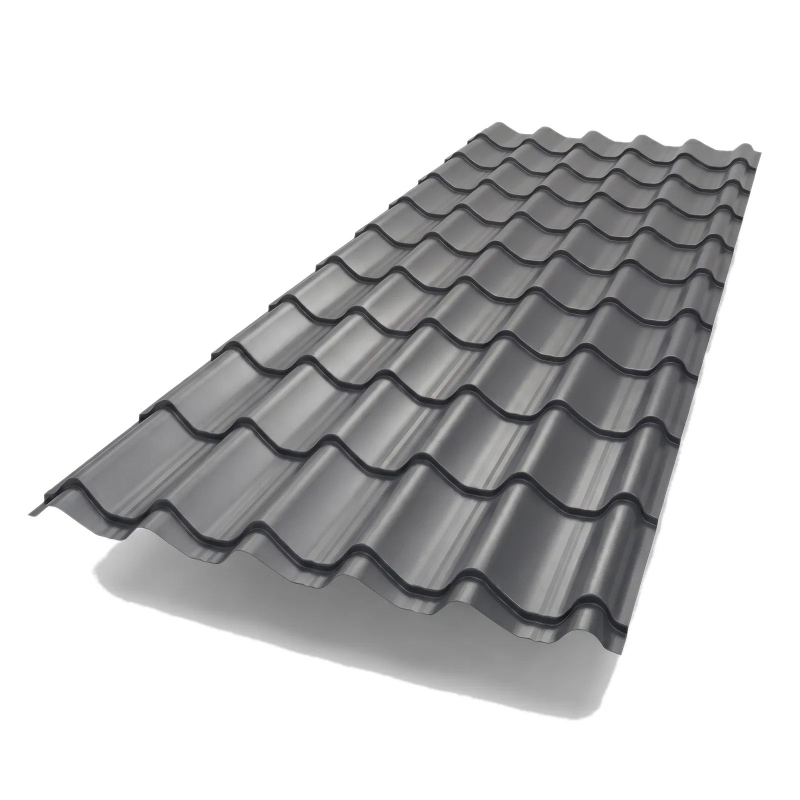 Pan Tile Effect Roofing Sheets | Plastisol Coated | 0.5 mm